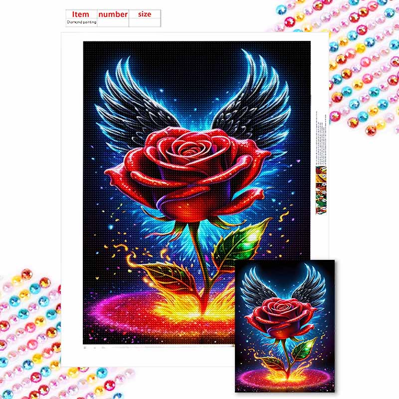 New Arrival 5D DIY Full Circle Diamond Painting "Rose Flower" Embroidery Cross Stitch Home Decor Gift