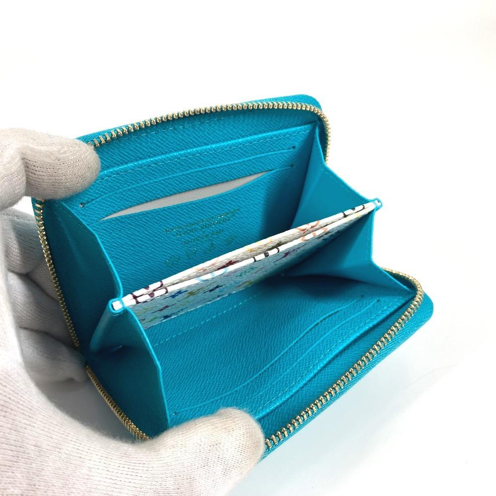 Louis Vuitton M14145 Takashi Murakami Epi zip-around coin purse Wallet blue