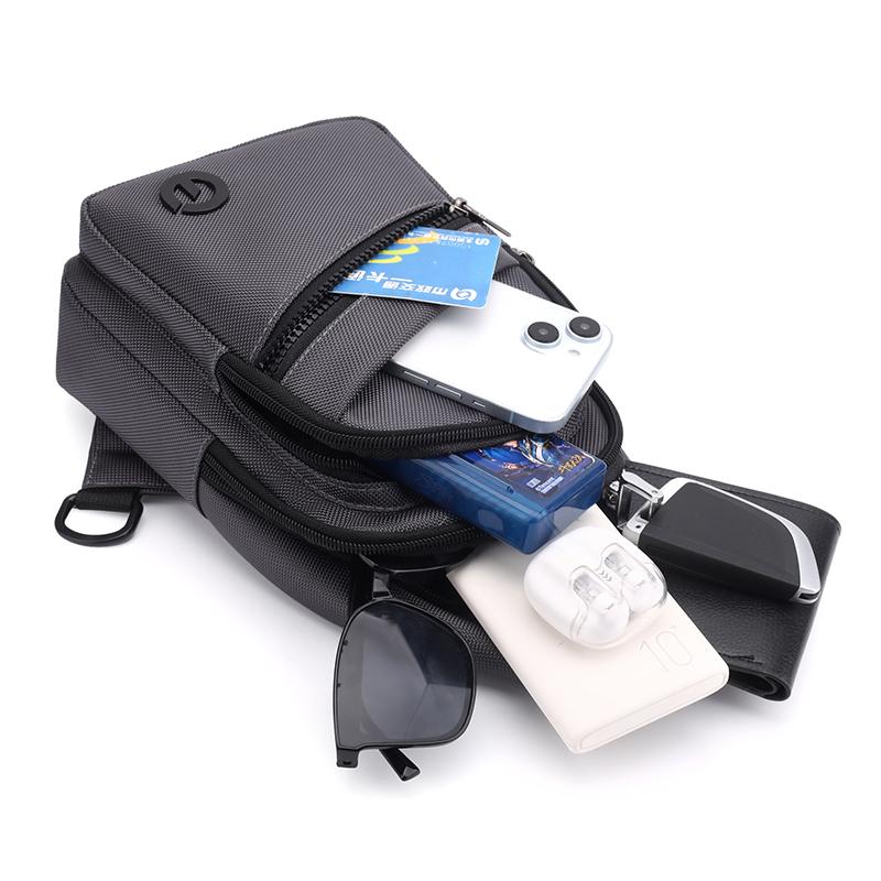 Chest Bag Men's Multifunctional Crossbody Shoulder Bag Large Capacity Nylon Men's Bag