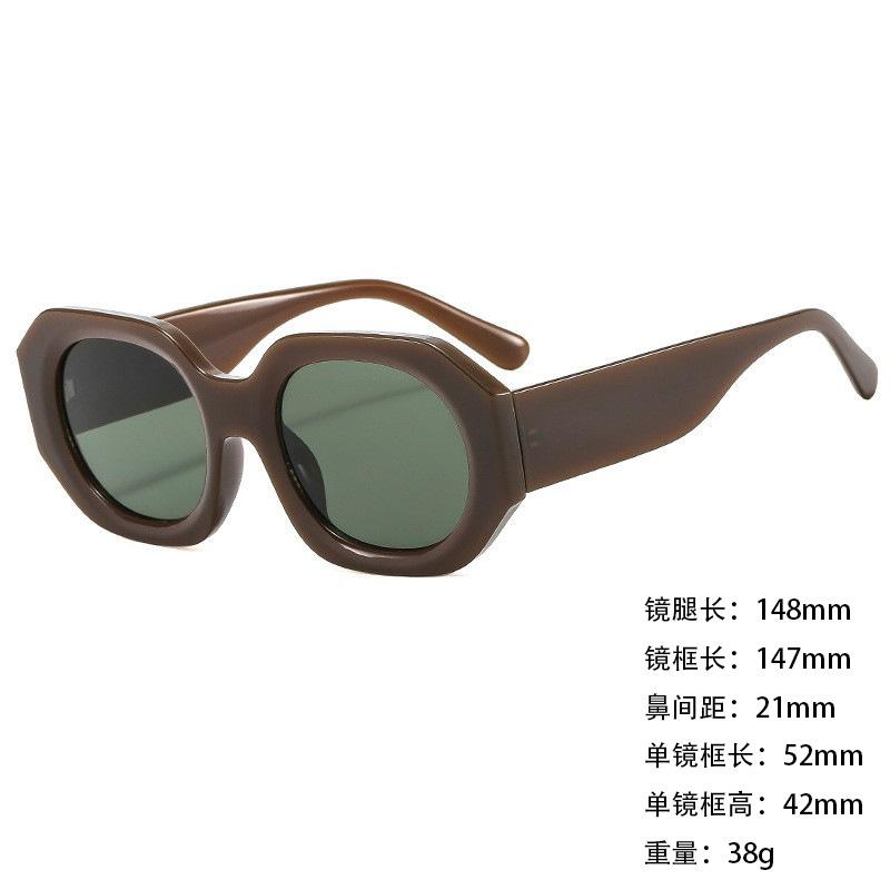 Foreign Trade Sunglasses Wide Legs Big Frame Vgo88 Men'S And Women'S Jelly Color Personalized Uv400 Sunglasses