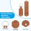 Custom Leather Keychain Engraving available with or names Car Keychain Commemorative Gift for or Loved One Brown [uxcell] - photos, text, - - Dad,