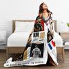 Pipini M-Mbappes Novelty Football  Fleece Throw Blankets Funny  Blankets for Sofa Bedroom Warm Bedroom Quilt,