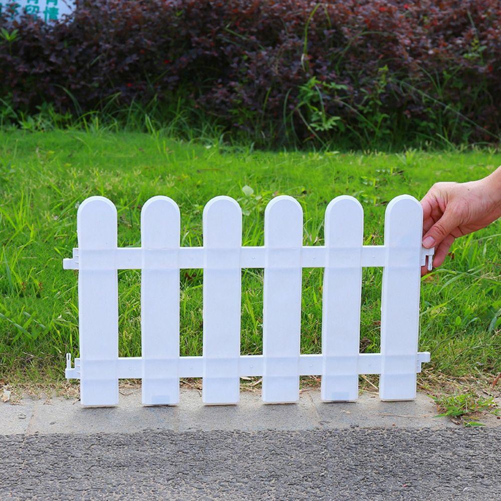 2pcs Practical Garden Fence Plastic Guardrail Doorway Barrier Courtyard Fence  Vegetable