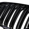 Front Bumper Grilles for BMW 1-Series F20 5-door/F21 3-door 118i/120d/144d/120i 2015-2017 Facelift Double Lines Grills