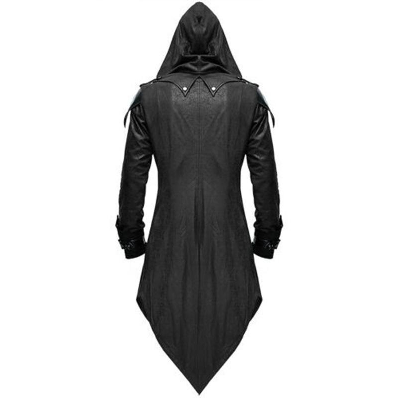Men's Gothic Medieval Halloween Retro Patchwork Coat