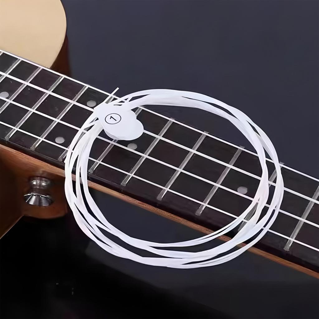 Ukulele Bridge Saddle Replacement Set Rosewood Bridge Nylon Strings Sound Easy Installation for DIY Repair 4 String Ukulele