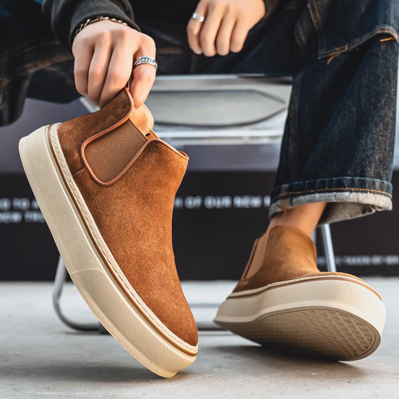 2026 Autumn New Thick Soled Comfortable Casual Sports High-quality Versatile British Style High Top Casual Men's Shoes