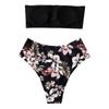 Women's Printing Padded Push Up 2 Piece Bikini Hollow Out Swimsuits Beachweart