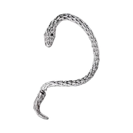 

1/2 шт., унисекс, серьги-клипсы в форме змеи, полированный сплав, ретро, хип-хоп, американский стиль, уличные, 3D, резные, с чешуей, для клубной вечеринки, украшения для ушей Left