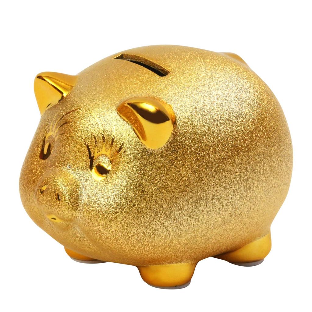 Craftmanhouse Golden Pig Piggy Medium Bank,