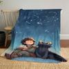 High-quality How to Train Your Dragon Toothless themed printed blanket. Soft and comfortable, a perfect gift for  friends.