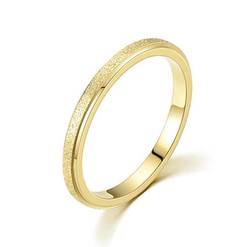Europe and the United States popular fashion titanium steel matte ring women's popular simple plain ring couple ring cross-border
