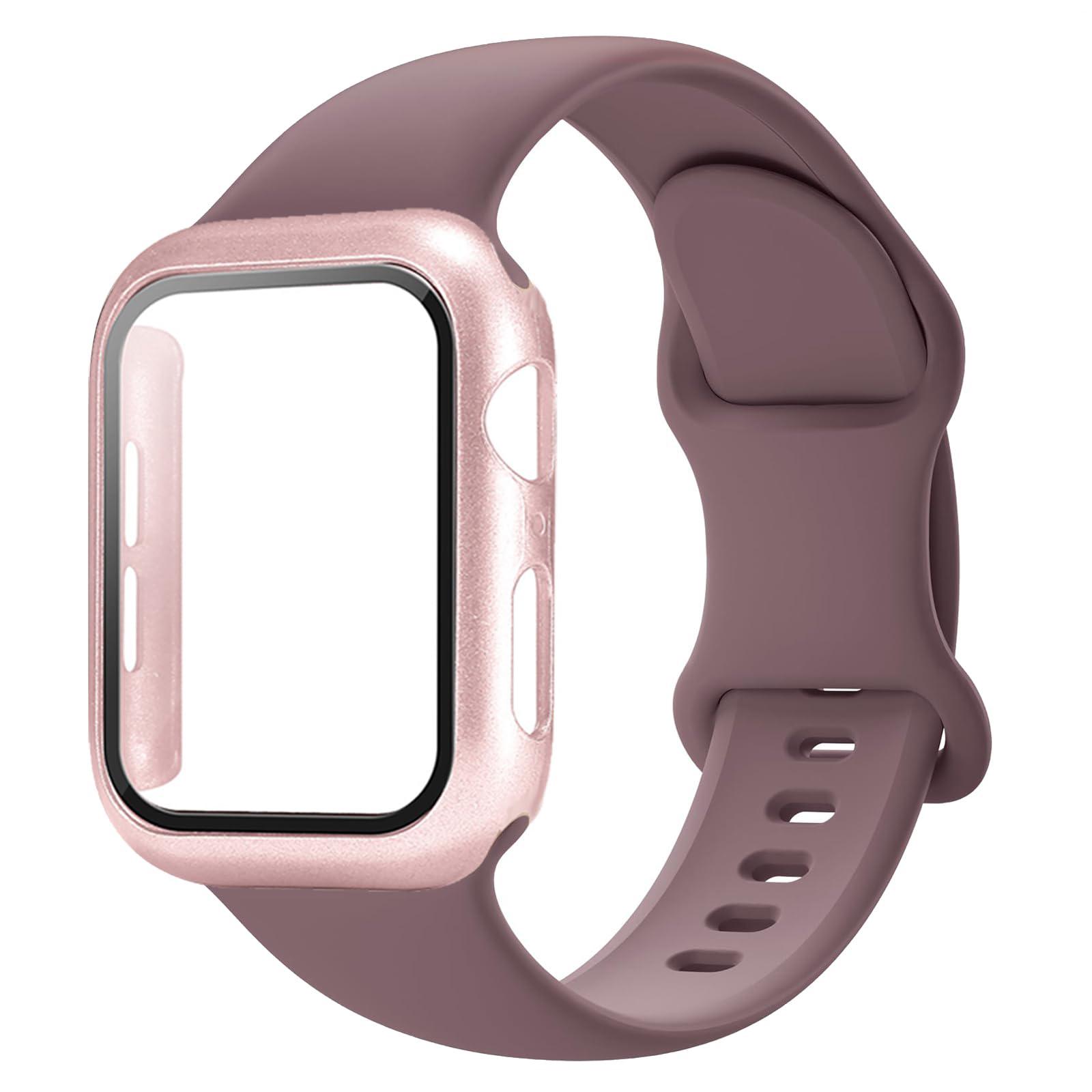 

PC Case+Straps For Apple Watch band 44mm 45mm 40mm 46mm 41mm 42mm 49mm Sport Silicone Bracelet iWatch series 10 8 7 se 9 ultra 2 49mm ultra-ultra 2