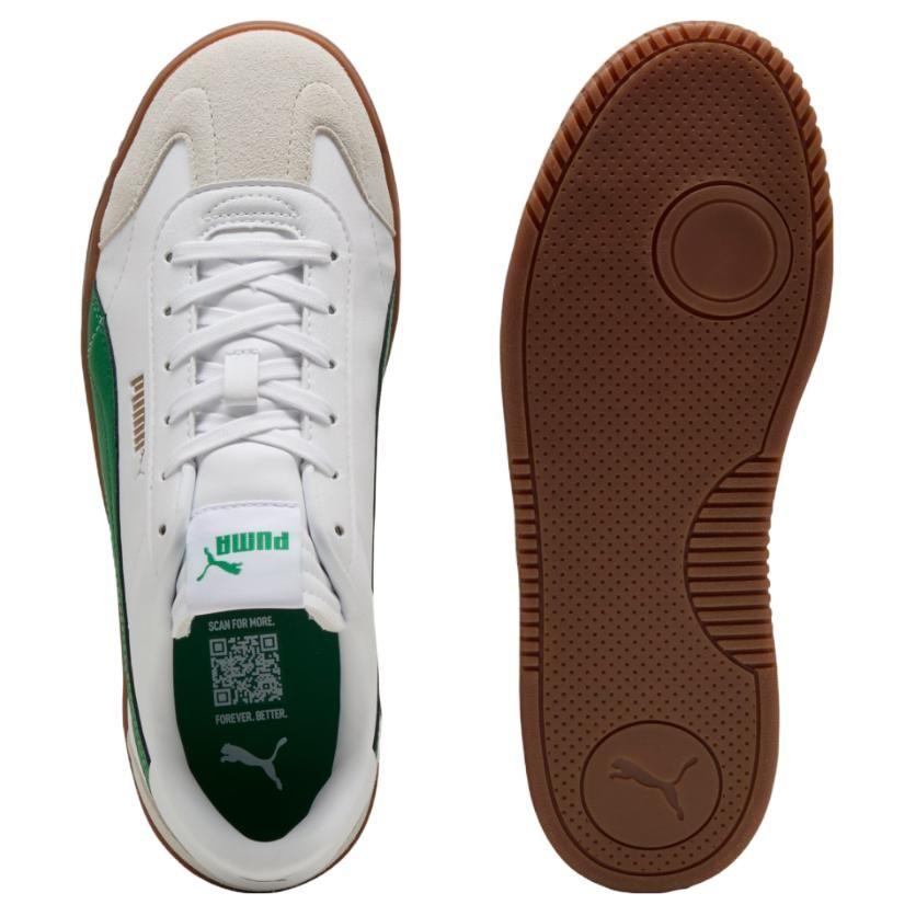 PUMA Club 5v5 Soft And Comfortable Low top Skateboard Shoes Men's White Green 395104-16