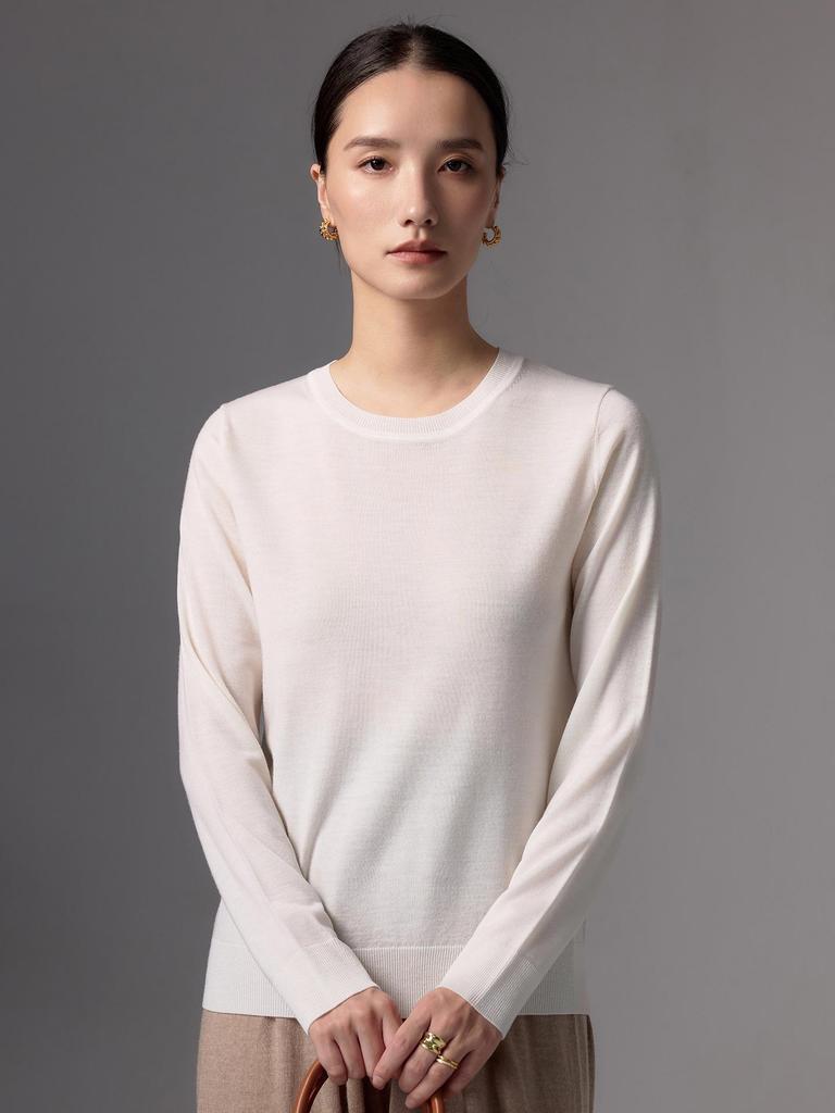 Yangzi Yarn Women's Wool Sweater: 2026 Autumn/Winter Slim Fit Base Layer