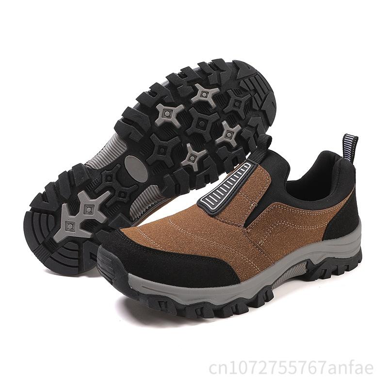 Men's Walking Shoes Casual Athletic Shoes Non-Slip Wear-Resistant Outdoor Hiking Shoes Comfortable Flat Sole Sneaker Lightweight