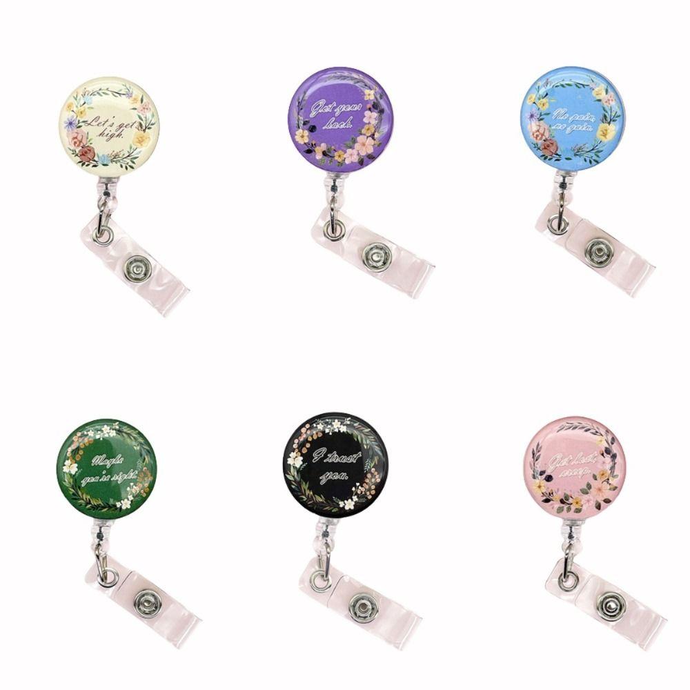 Fall-proof Badge Clip Wreath Nurse Badge Holder Portable Name Card Holder  Office Supplies