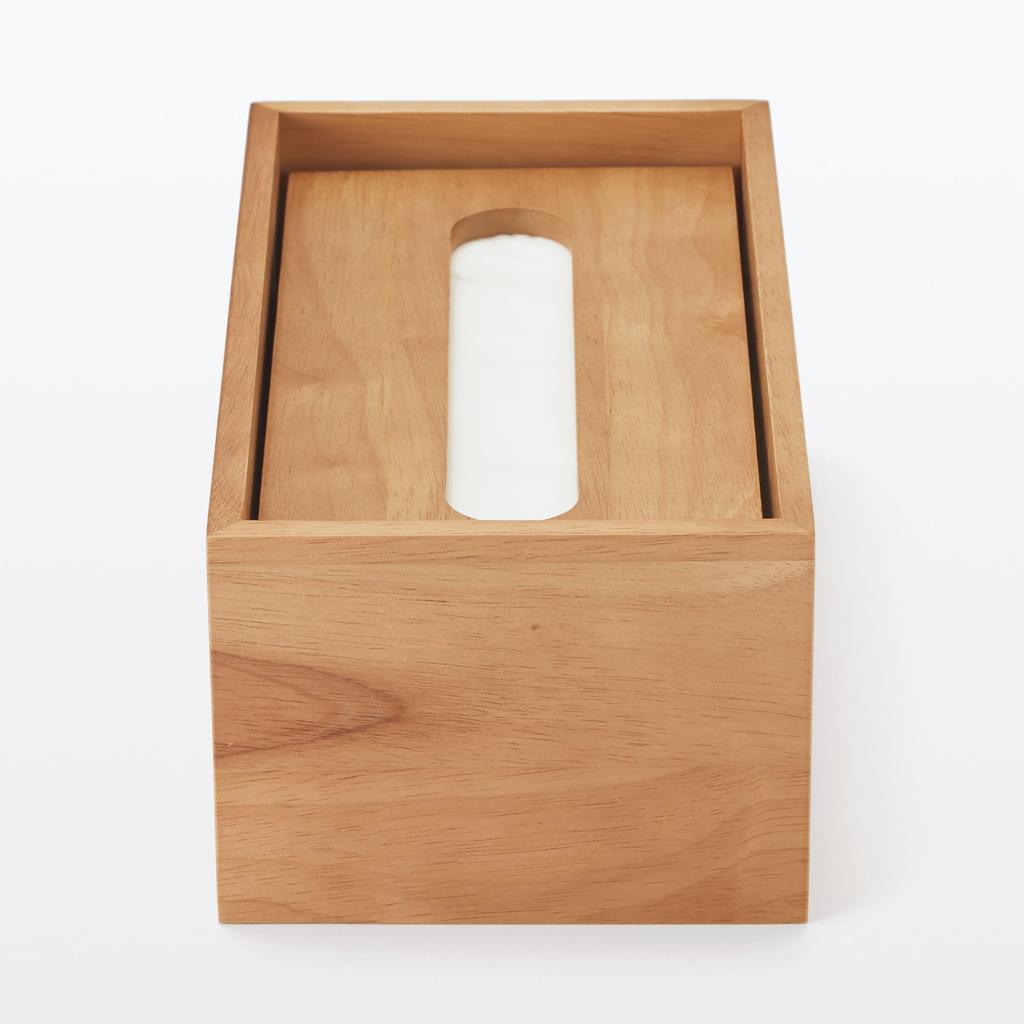 MUJI fából készült papírzsebkendős doboz belső méretei szélesség x mélység 12 x magasság 9 cm dobozkendőhöz 83410568 24,5