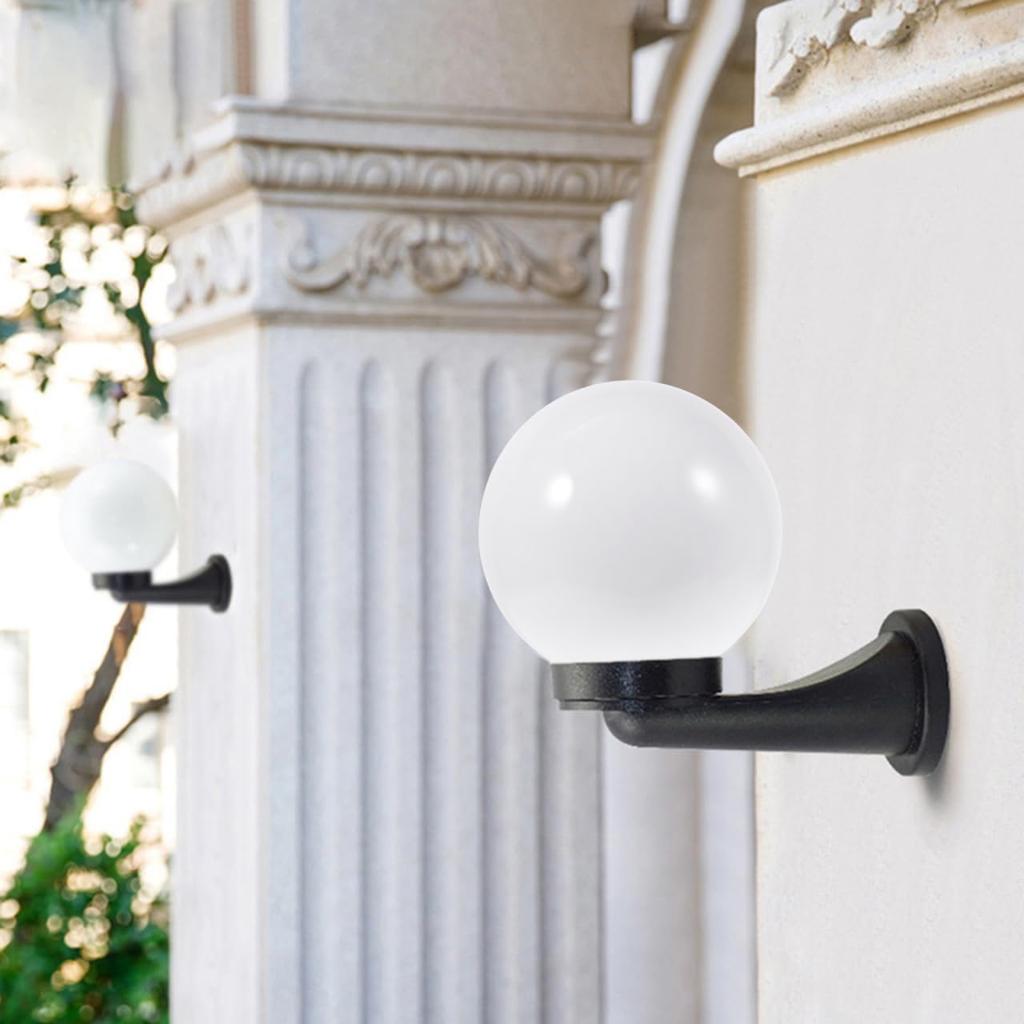 PRETYZOOM Bathroom Lampshade Replacement, Acrylic, 8cm Inner Diameter, Round Lamp Cover, Ball Shape, for Wall-Mounted Lampshades, White, for Outdoor
