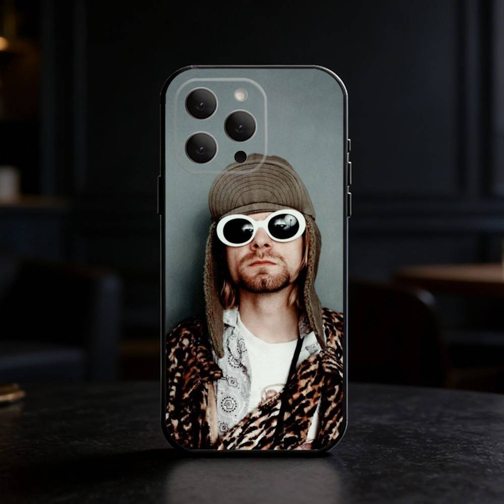 K-Kurt Singer C-Cobain Phone Case Silicone Black Soft For IPhone 17,16,15,14,13,12,11,SE,Plus Pro Max