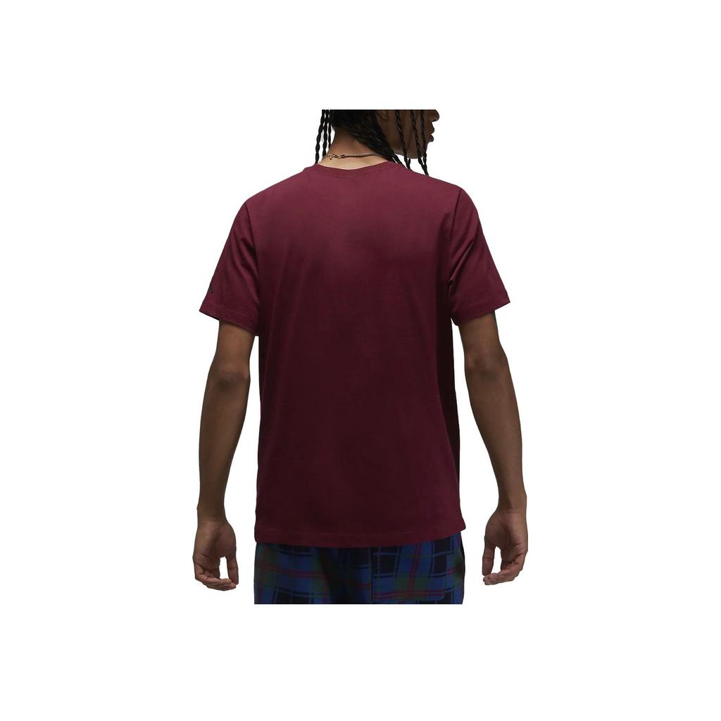 Nike Solid Color Letter Print Crew Neck T-Shirt Men Tops Red DV1433-680