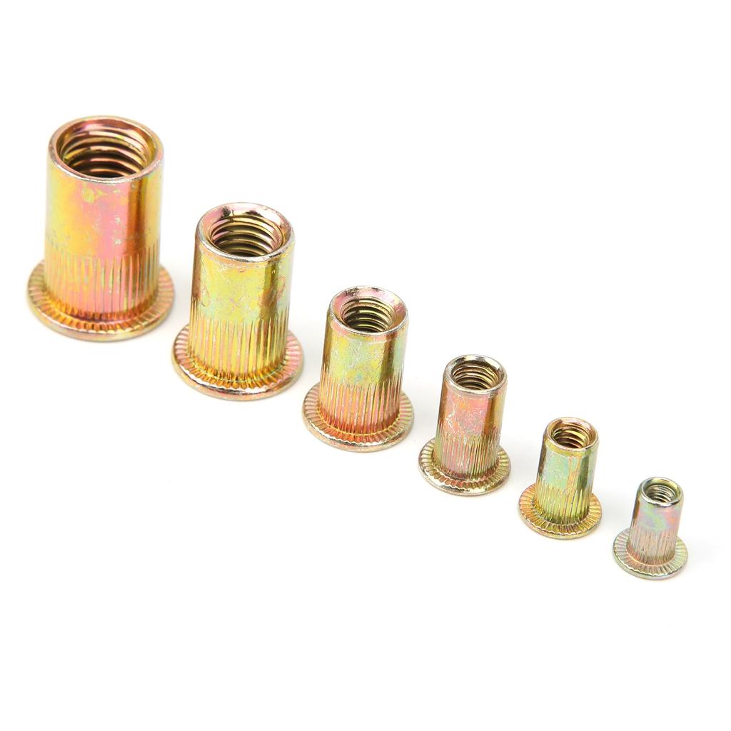 175Pcs Rivet Nut ColorPlated Zinc Steel M3456810 Metric British System Combination