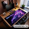 Neon Abstract Theme Custom Mouse Pad Personalized With Name Text Customized Desk Mat For Office Home Decor