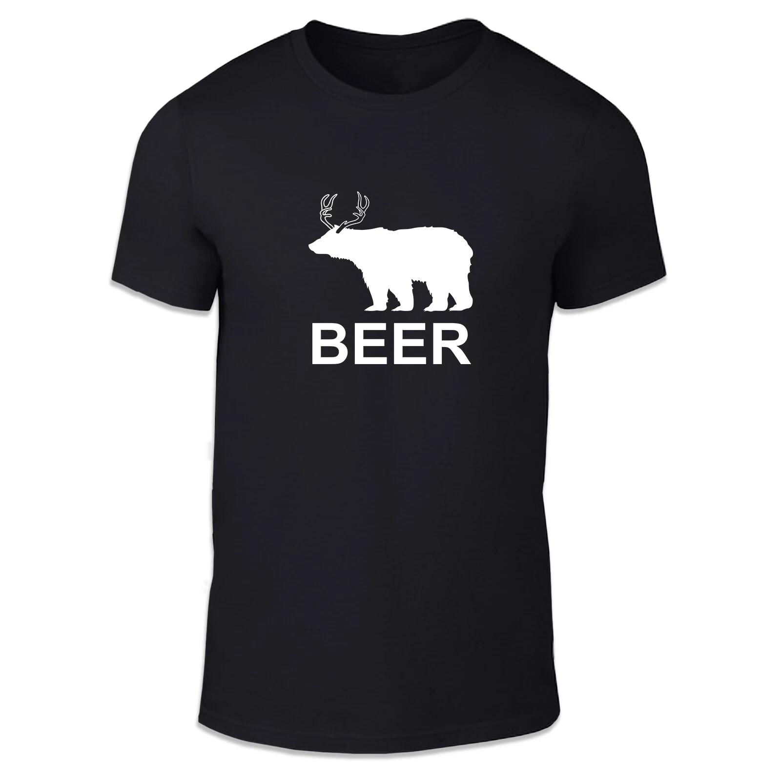 Beer Deer Unisex T Shirt - Bear Fun Gift Acohol Booze Parody 2XL