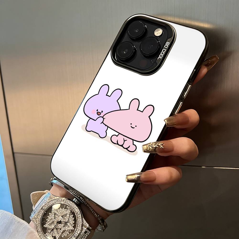 

C-A-Cartoon -a-Asamimichan Phone Case For iPhone 17,16,15,14,13,12,11 Plus Pro Max Colored Silver Phone Case iPhone17Pro