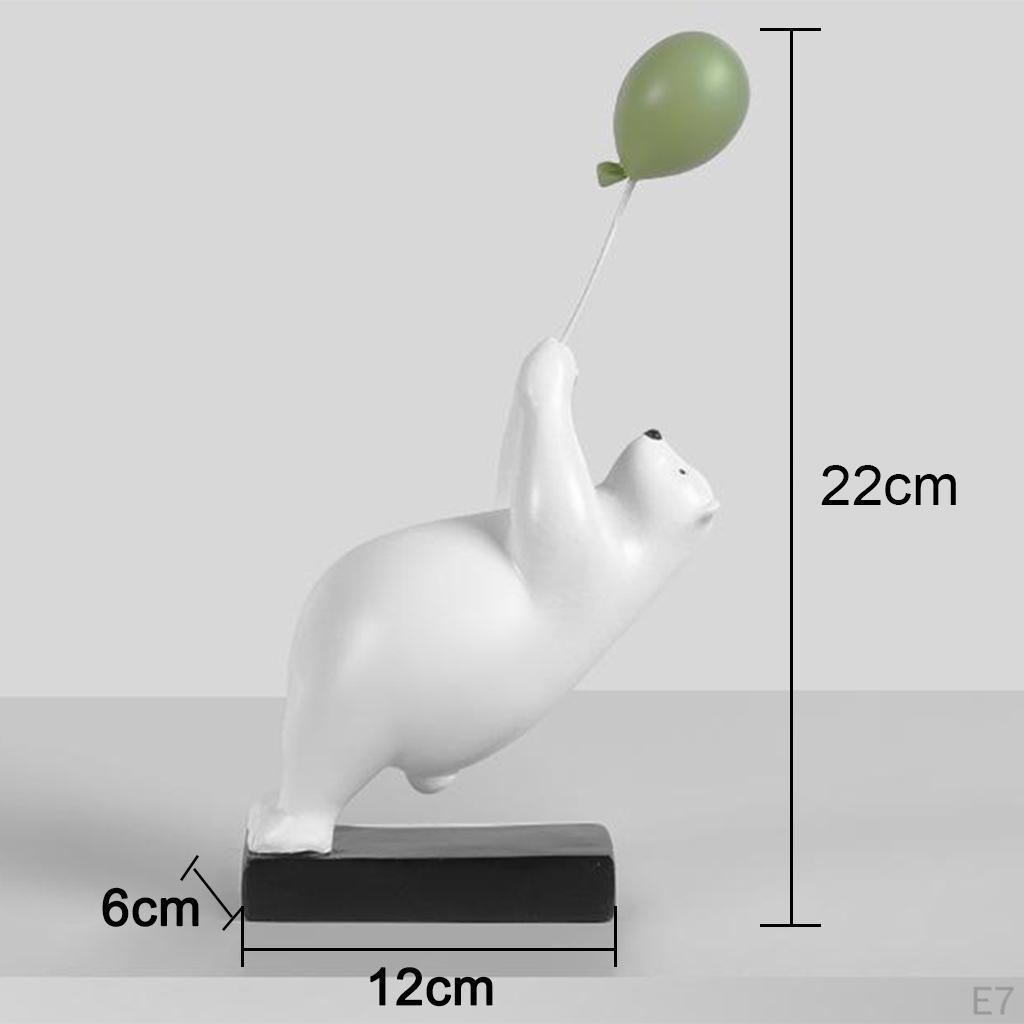 Figura Adorno Escultura Regalo Con Globo de Resina