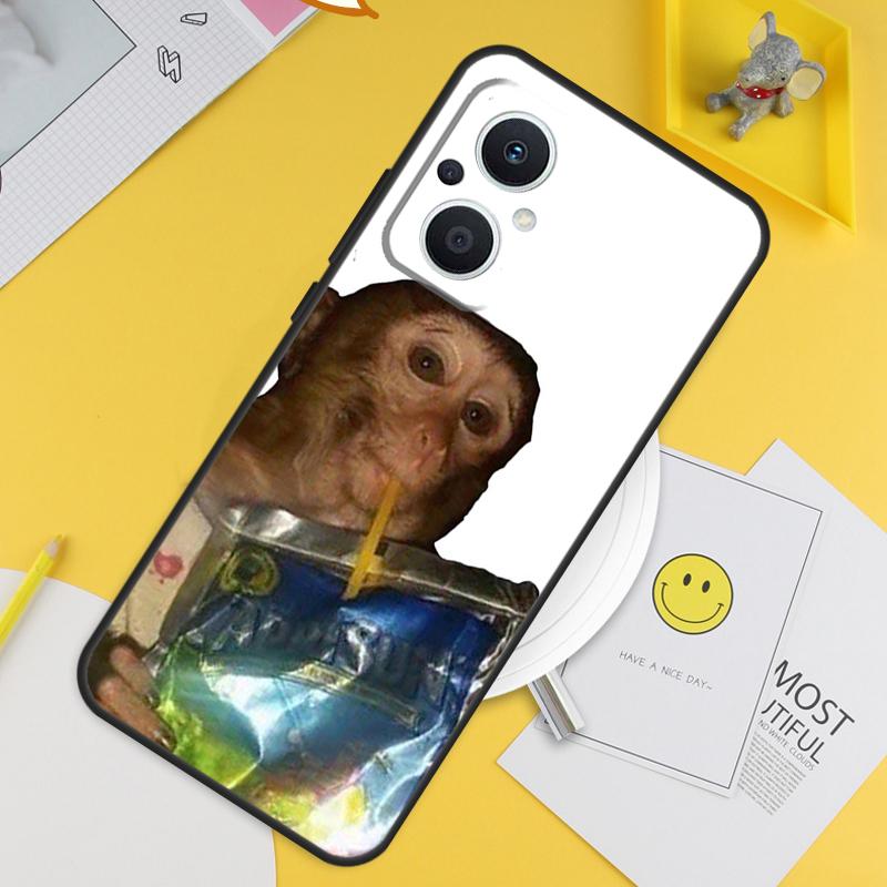 

Monkey Sipping Capri Meme Case For OPPO Reno 4Z 5Z 2Z 8T 4 5 6 7 8 Lite 10 OPPO Find X2 Lite X3 Neo X5 X6 Pro Cover OPPO Find X2 Pro