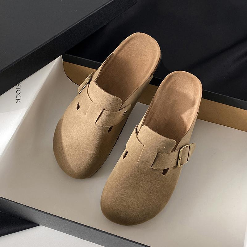 Fashion 2025 Women Suede Clogs Slippers Soft Insole Sandals with Arch Support Shoes Outdoor Beach Suede Clogs Slippers Slides for Men
