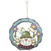 (JM00295) Home New Easter Decorations Wooden Bunny Easter Egg Wreath Pendant Wall Hanging Door Hanging