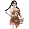 Sexy Goody Bear Lingerie Cosplay Outfit: Cute Male Servant Costume, Plus Size, Cartoon Style