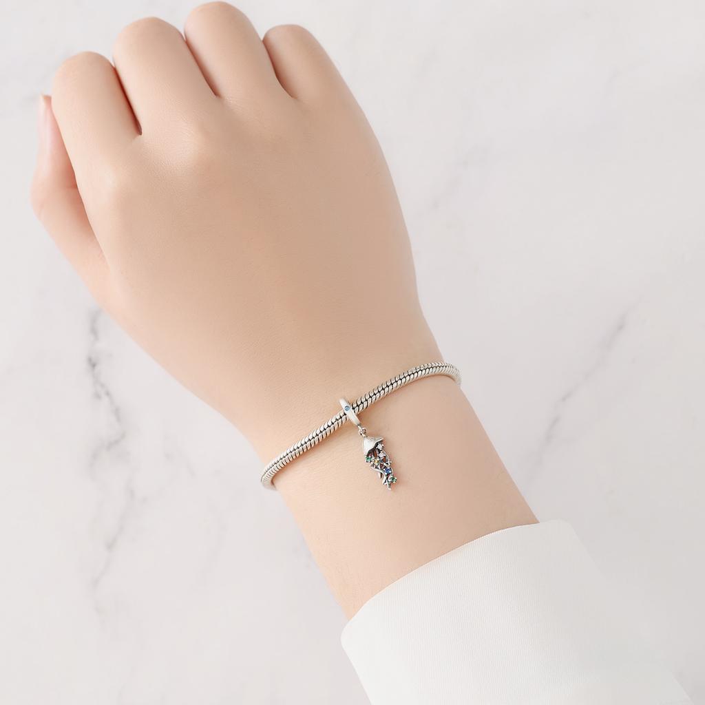 Beads Copper Charms Original Colored Starfish Jelly Marine Animal Beads Fit Bracelet Jewelry Diy Women Gift