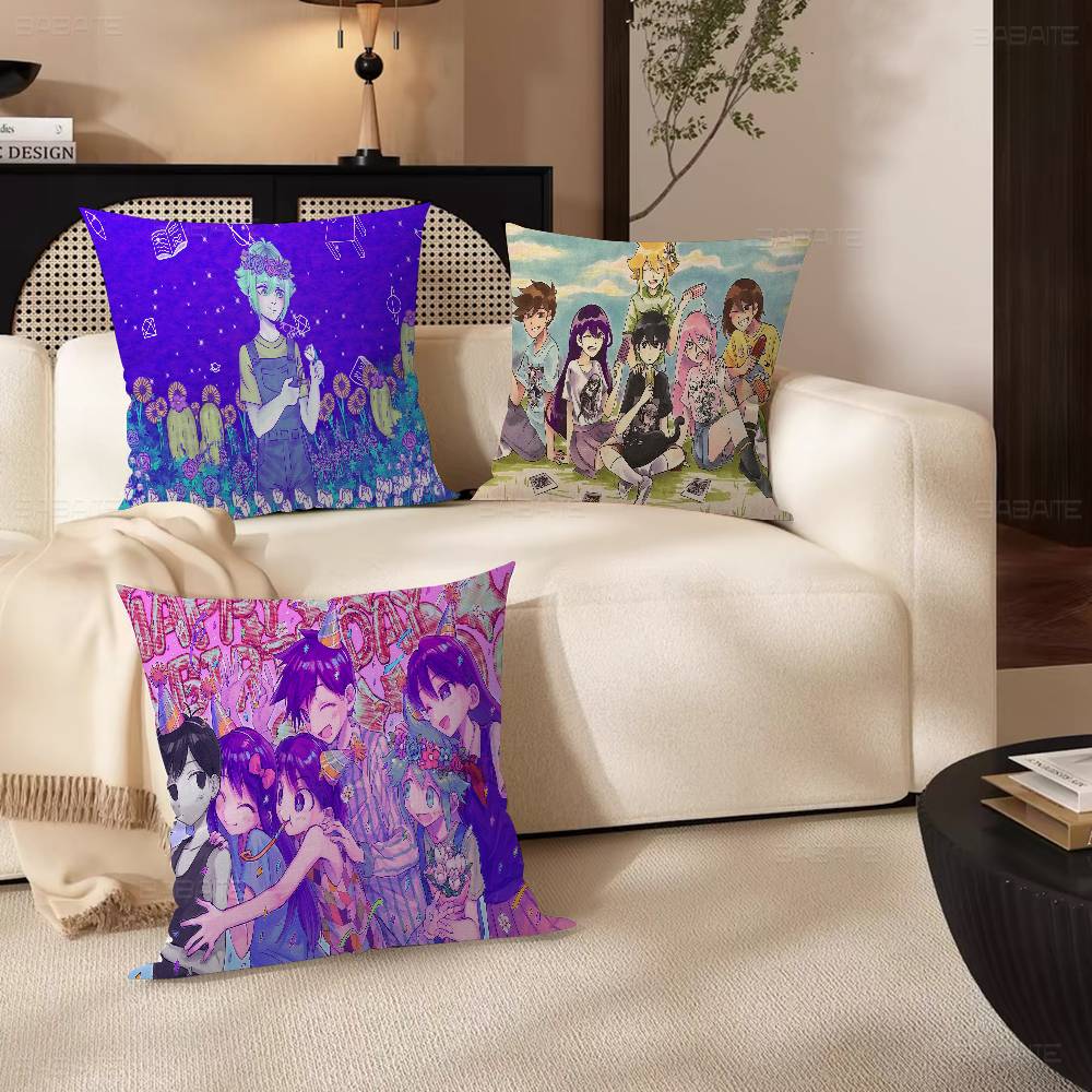 O-Omori Pillow Cover for Bedroom Room and Living Room Sofa Decorative Cushion Cover