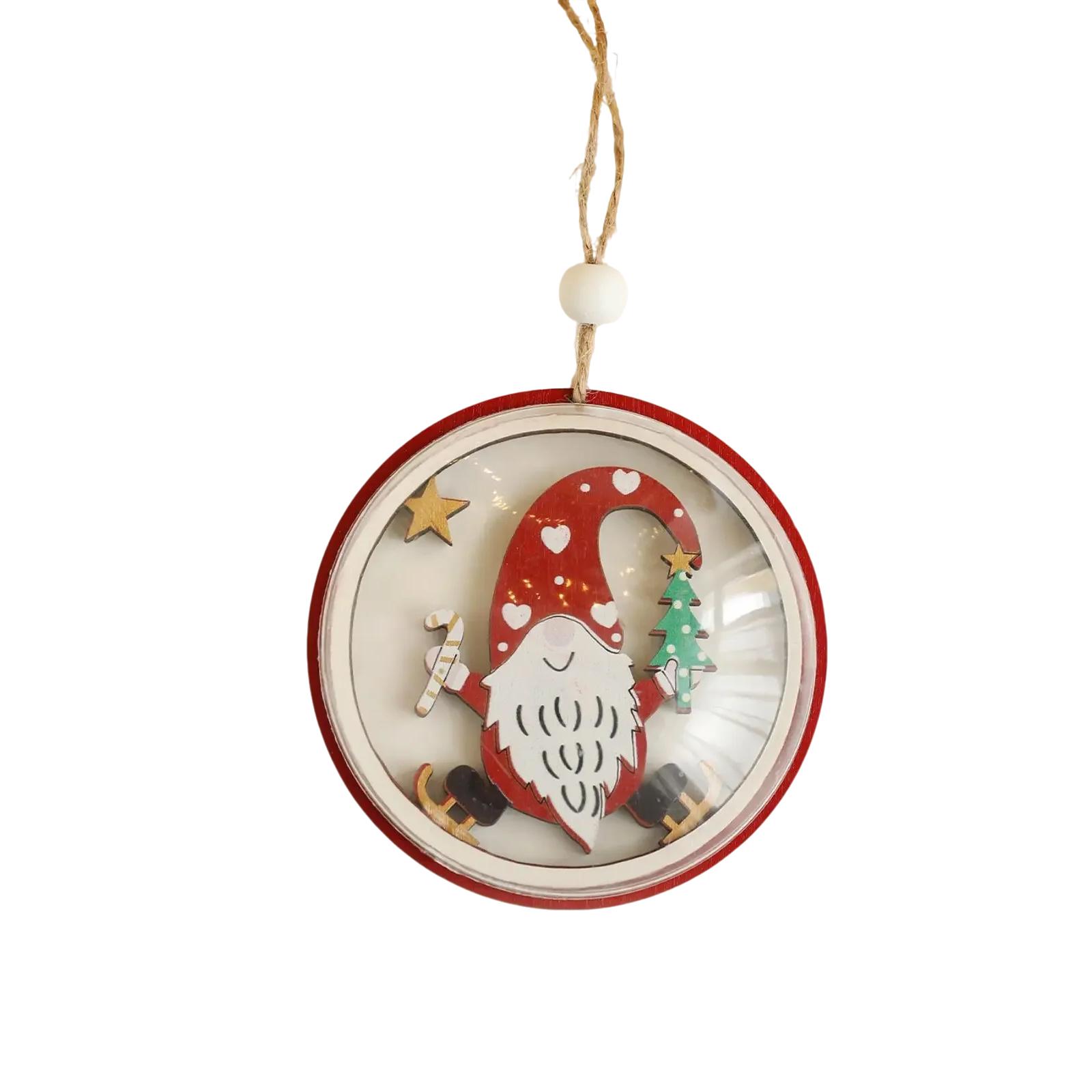 

3D Wooden Colorful Ornaments, Christmas Tree Decorations, Hemispherical Snowman Decorations, Shopping Mall Window Display Scene Setups. One Size