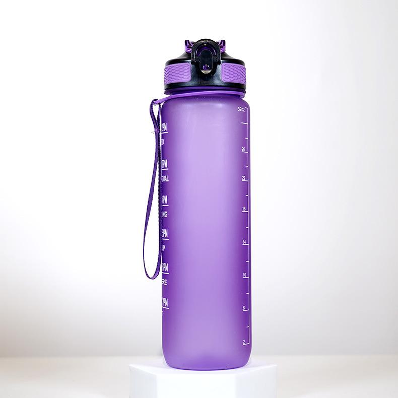 Water Bottle Simple Plastic Cup High Value Straw Water Cup, Summer Outdoor Sports Large Capacity Space Cup