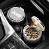 For Jeep Car Ashtray LED Light Portable Ashes Ash Accessories For Jeep Grand Cherokee Wrangler JK Gladiator Compass Renegade