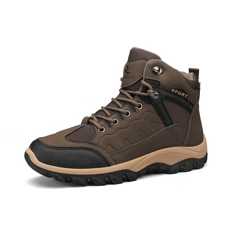 Herrenschuhe Herbst und Winter neue Sport Outdoor Bergsteigen Martin Stiefel Leder und Plateau lässige Stiefel Herrenschuhe