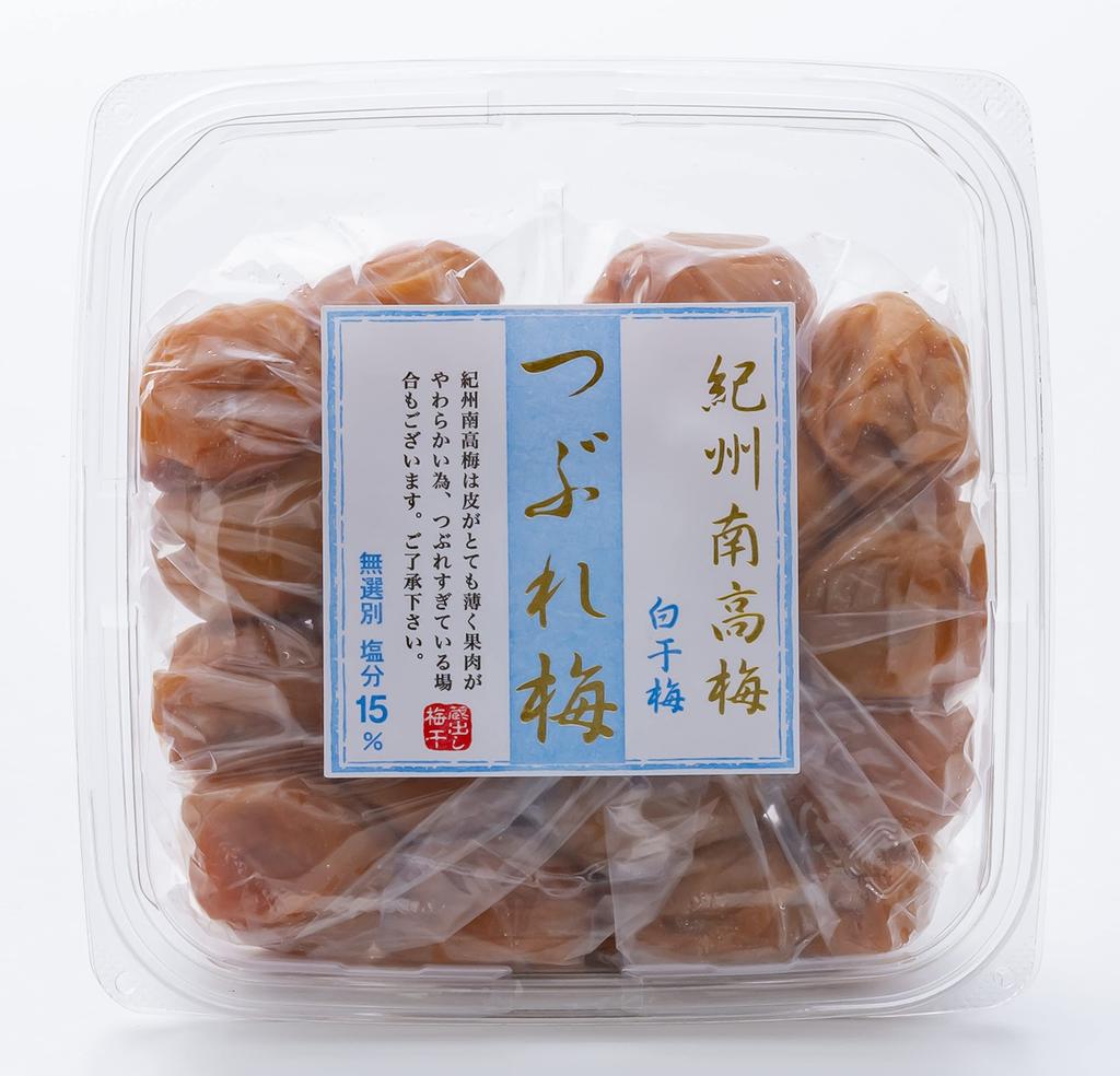 Kishu Ume no Kura Honpo Umeboshi Kishu Nanko White Dried Ume Crushed 400g 15% Salt Only