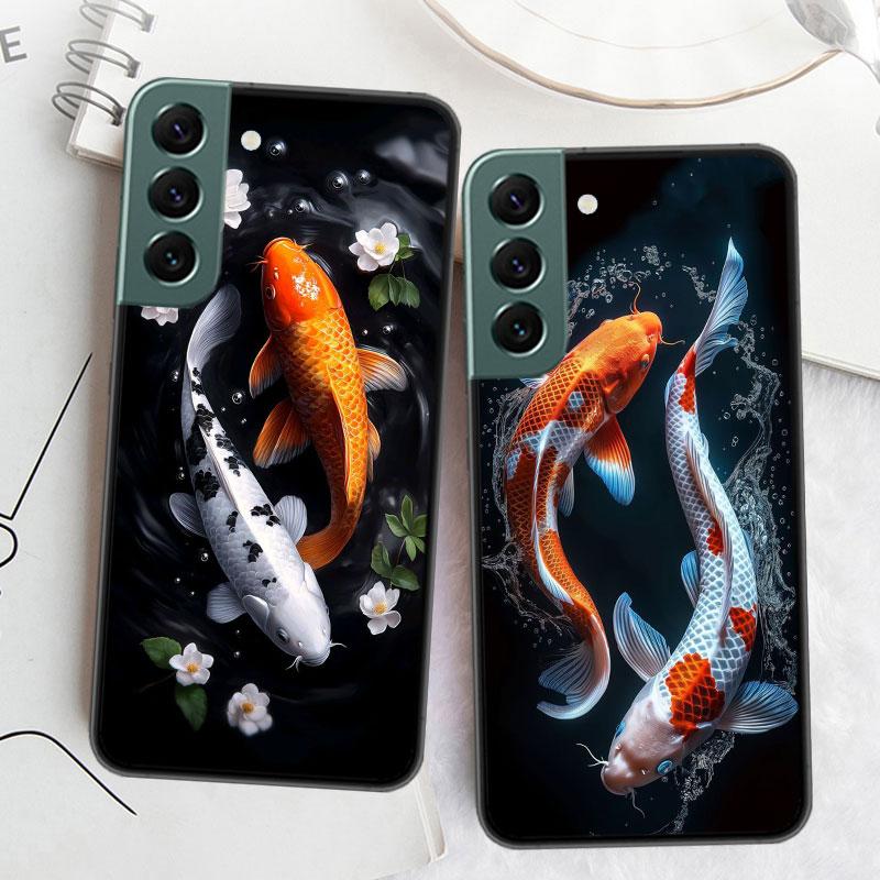 Majestic Koi Fish Phone Case For Samsung Galaxy S22 S25 Ultra S21 S10 Plus S26 Edge S20 S23 S24 FE Cover Silicone Soft TPU C
