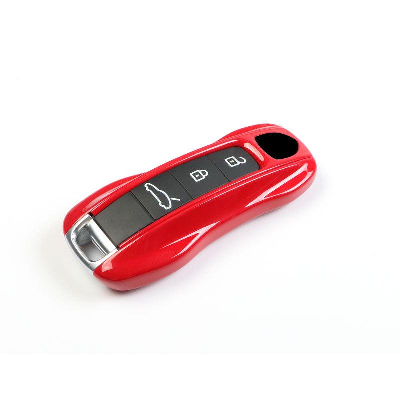 Guscio chiave rosso carminio per Porsche: Cayenne, Macan, 718, Panamera, 911