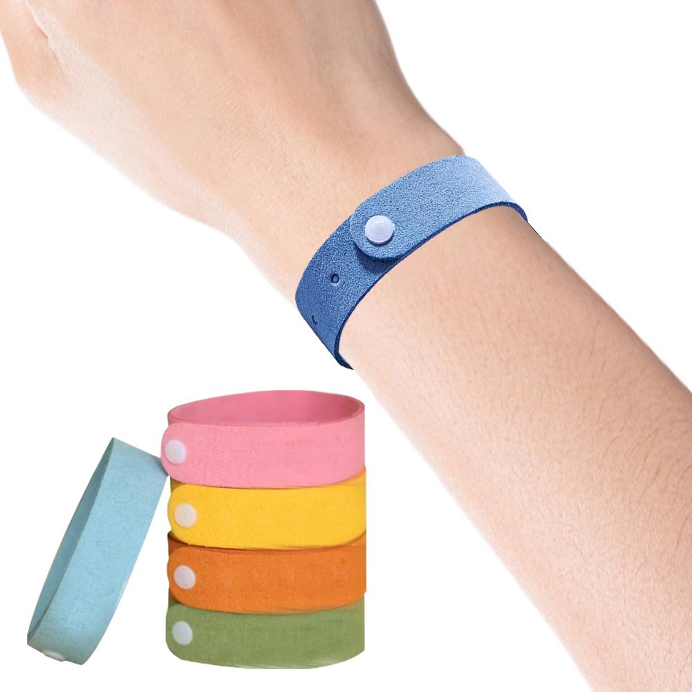 5Pcs Mosquitoes Bracelets Natural Mosquitoes Repeller Bracelet Long Lasting Anti-Fly Wrist Bands for Outdoor Patio