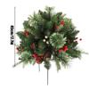Yard Stakes Christmas Tree Stake With Cones Red Berries Insert Decoration Art Ground Spikes For Spring Porch Backyard Pathway