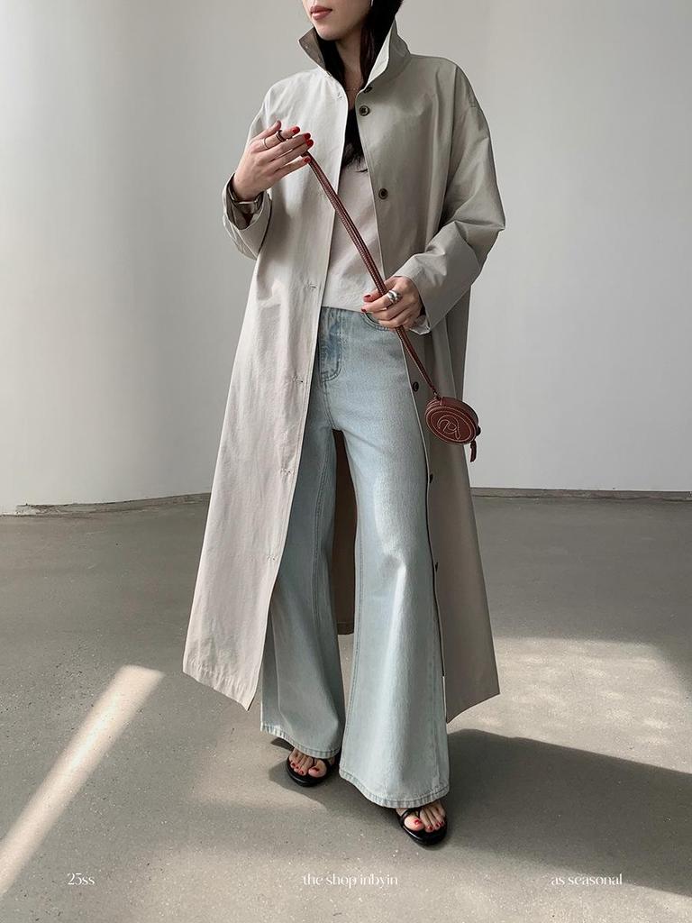 Yi En Ou Retro Micro-Flare Jeans for Women, High Waist Slimming Long Pants for Pear Shape, Long Legs Sequel