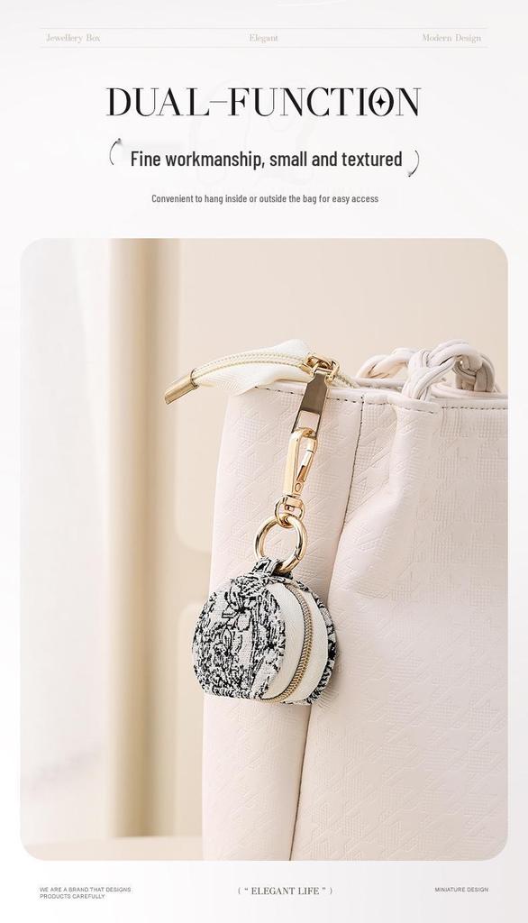 Portable Mini Jewelry Box for Travel - Holds Pendants, Earrings, Studs, Rings, and Small Ornaments