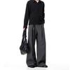 OWOXA Men's Double-Pleated Straight-Leg Trousers