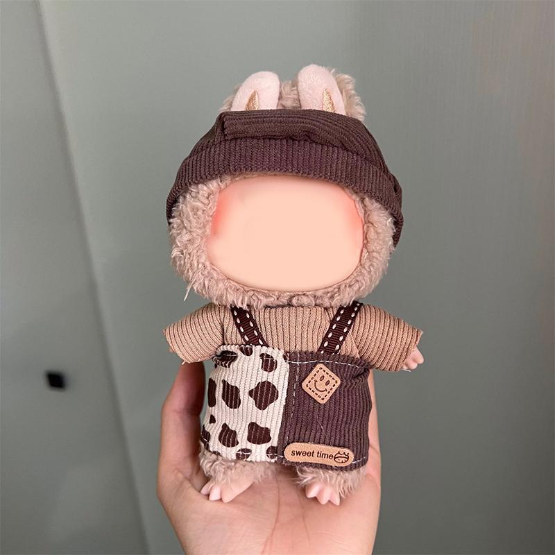 Doll Clothing Decoration Set For 17Cm Plush Vinyl Labubu Stylish Outfit Clothes Sports Leisure Suit Labubu Outfit Accessories