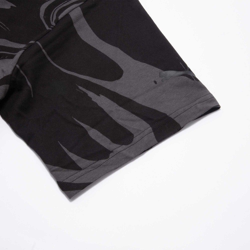 Puma X Lamelo Striped Design Printed Casual Crew Neck Short Sleeve T-Shirt Men Tops Black 622885-01